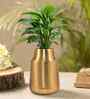 Gold Iron Metal Hammered Flower vase (11.31 inch )