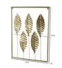 Gold Rectangular Leaves Wall Decor Set of 3