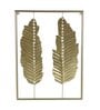 Gold Rectangular Leaves Wall Decor Set of 3