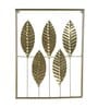 Gold Rectangular Leaves Wall Decor Set of 3
