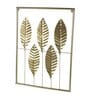 Gold Rectangular Leaves Wall Decor Set of 3