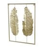 Gold Rectangular Leaves Wall Decor Set of 3