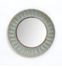 Iron Round Wall Mirror in Gold colour