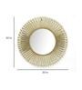 Iron Round Wall Mirror in Gold colour