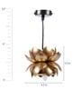 Lotus Gold Metal Single Hanging Lights