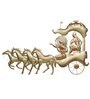 Gold Iron Shri Krishna Gita Updesh Metal Wall Art