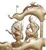 Gold Iron Shri Krishna Gita Updesh Metal Wall Art