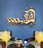 Gold Iron Shri Krishna Gita Updesh Metal Wall Art