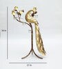 Gold Iron Standing Peacock Figurine
