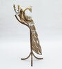 Gold Iron Standing Peacock Figurine