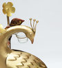 Gold Iron Standing Peacock Figurine