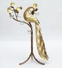 Gold Iron Standing Peacock Figurine
