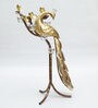 Gold Iron Standing Peacock Figurine