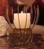 Golden Table Iron Candle Holder