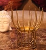 Golden Table Iron Candle Holder