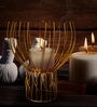 Golden Table Iron Candle Holder