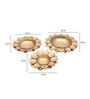 Hammered Gold FLower Urli Set of 3