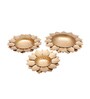 Hammered Gold FLower Urli Set of 3