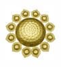 Gold Iron Urli with 12 Attached Diya Holders