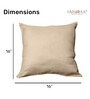 Gold Solid Jute 16 x 16 Inches Cushion Covers (Set of 3)