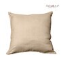Gold Solid Jute 16 x 16 Inches Cushion Covers (Set of 3)