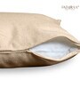 Gold Solid Jute 16 x 16 Inches Cushion Covers (Set of 3)