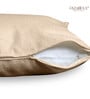 Gold Solid Jute 18 x 18 Inches Cushion Covers (Set of 3)
