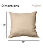 Gold Solid Jute 18 x 18 Inches Cushion Covers (Set of 4)