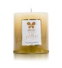 Golden Lacquered Wax Dayna Glitter Decorative Candle