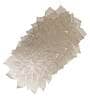 Petals (12x18) Gold Leather (Set of 6) Placemat
