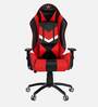 Gold Leatherette Gaming Chair in Red & Black Colour