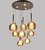 Gold LED Stacy Glass Cluster Chandeleir 