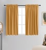 Gold lightweight Satin Solids 5ft Light Filtering Rod Pocket Window Curtains (2 Pcs)