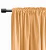 Gold lightweight Satin Solids 7ft Light Filtering Rod Pocket Door Curtains (2 Pcs)