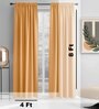 Gold lightweight Satin Solids 8ft Light Filtering Rod Pocket Long Curtains (2 Pcs)