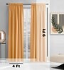 Gold lightweight Satin Solids 9ft Light Filtering Rod Pocket Long Curtains (2 Pcs)
