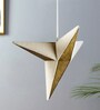 Gold Lokta Fibre Paper Single Hanging Light