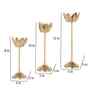 Gold Lotus Candle Holder Set of 3