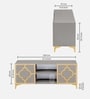 Gold Lux TV Unit In Grey In Grey finish