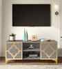 Gold Lux TV Unit In Grey In Grey finish
