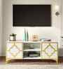 Gold Lux TV Unit In White In White finish