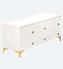 Gold Lux TV Unit In White In White finish