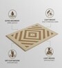 Gold Geometric Microfiber 24X16 Inches Anti-Skid Door Mat