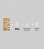 Gold Floral Microfiber 24X16 Inches Anti-Skid Door Mat