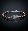 Gold Mahadev Om Rudraksh Antique Finish Bracelet Rakhi