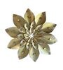Gold Mallow Flower Gold Metal Wall Art