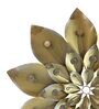 Gold Mallow Flower Gold Metal Wall Art