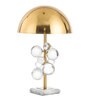 Corner Gold Metal Shade Table Lamp With Marble Base