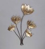 Wrought Iron Lotus Flower In Golden Wall Art