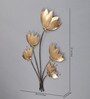 Wrought Iron Lotus Flower In Golden Wall Art